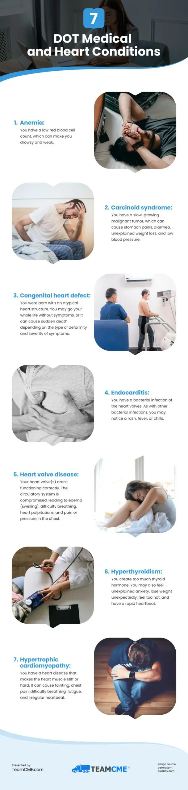 7 DOT Medical and Heart Conditions Infographic 7 DOT Medical and Heart Conditions Infographic