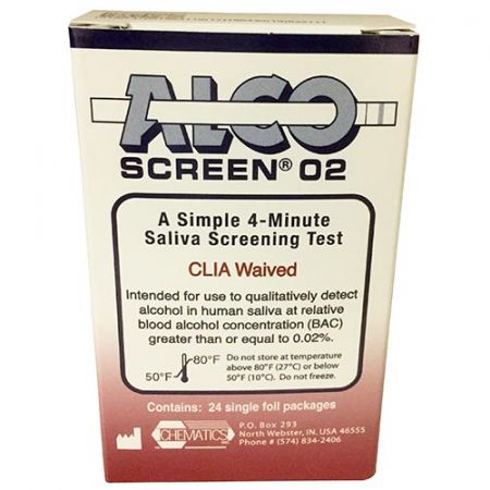 Alcohol: Alco-Screen Saliva Alcohol Test - DOT Approved