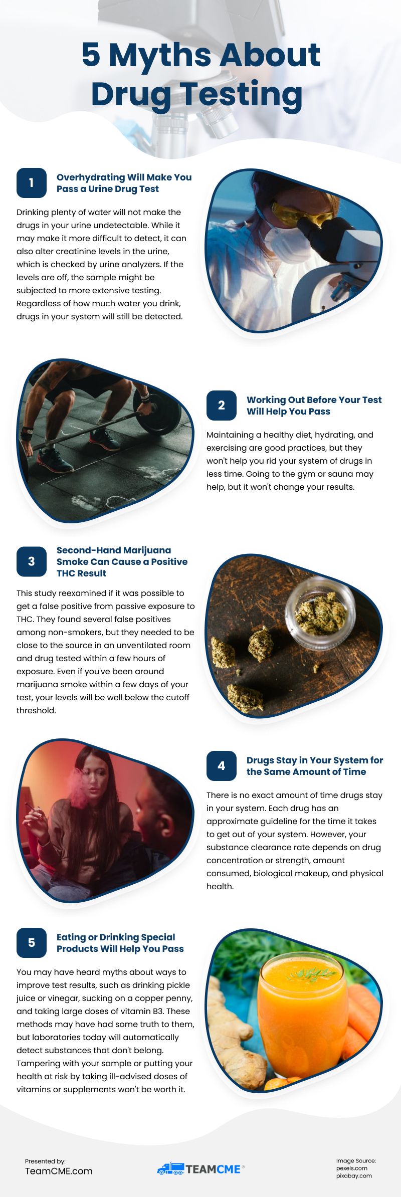 5 Myths About Drug Testing Infographic