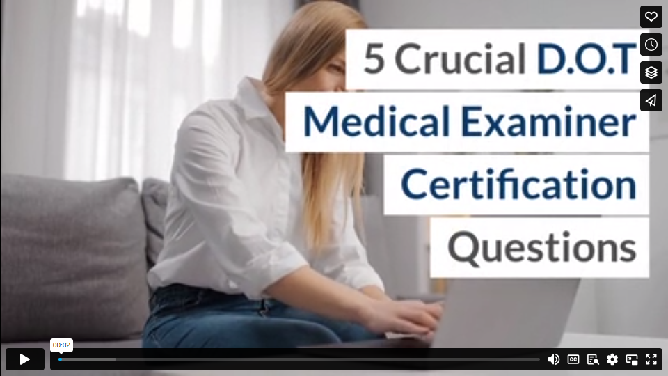 5 Crucial DOT Medical Examiner Certification Questions