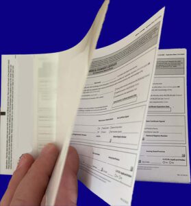 Laminated Medical Examiner Certificates (Bi-Fold, Fully Compliant)