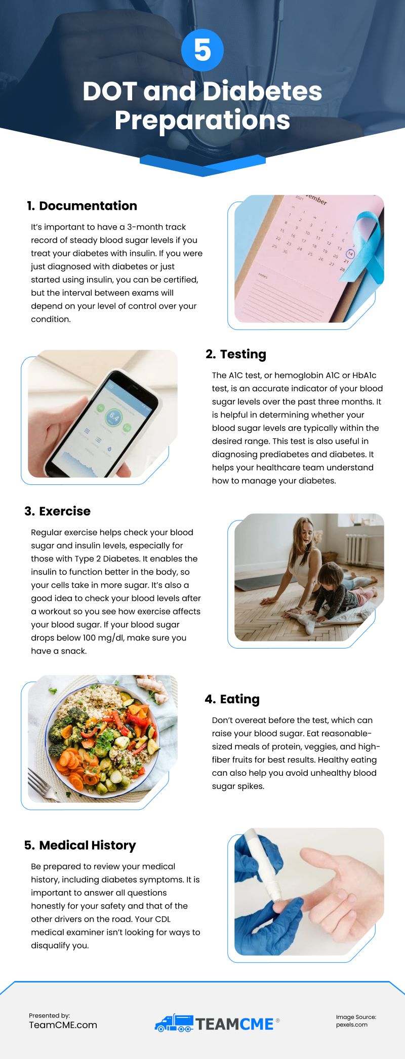5 DOT and Diabetes Preparations Infographic