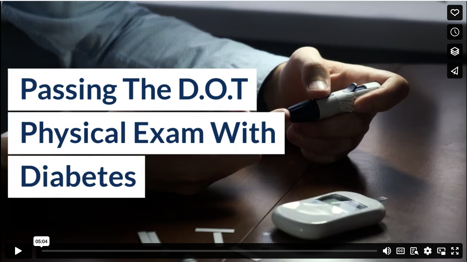 Passing The DOT Physical Exam With Diabetes