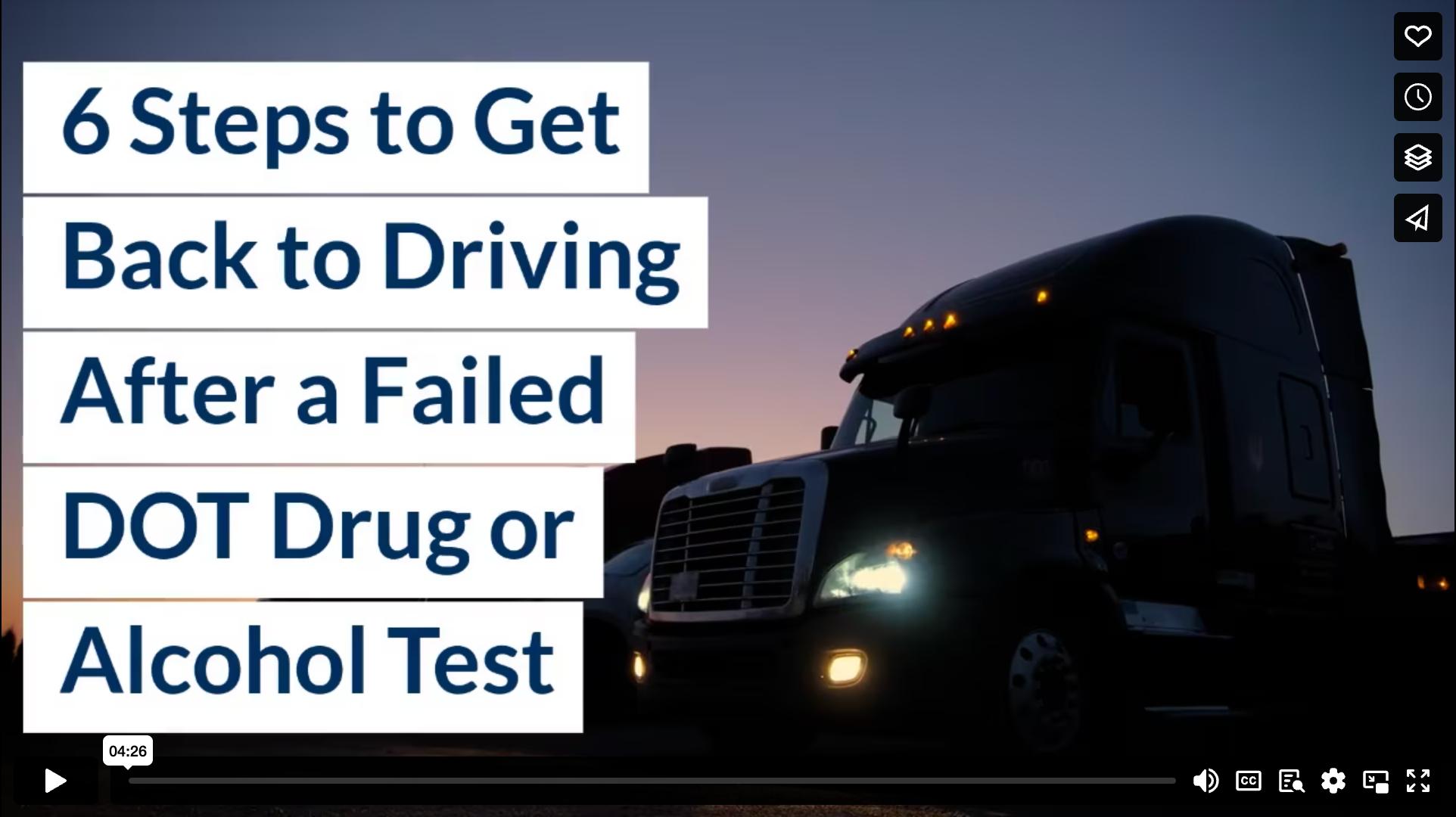 6 Steps to Get Back to Driving After a Failed DOT Drug or Alcohol Test