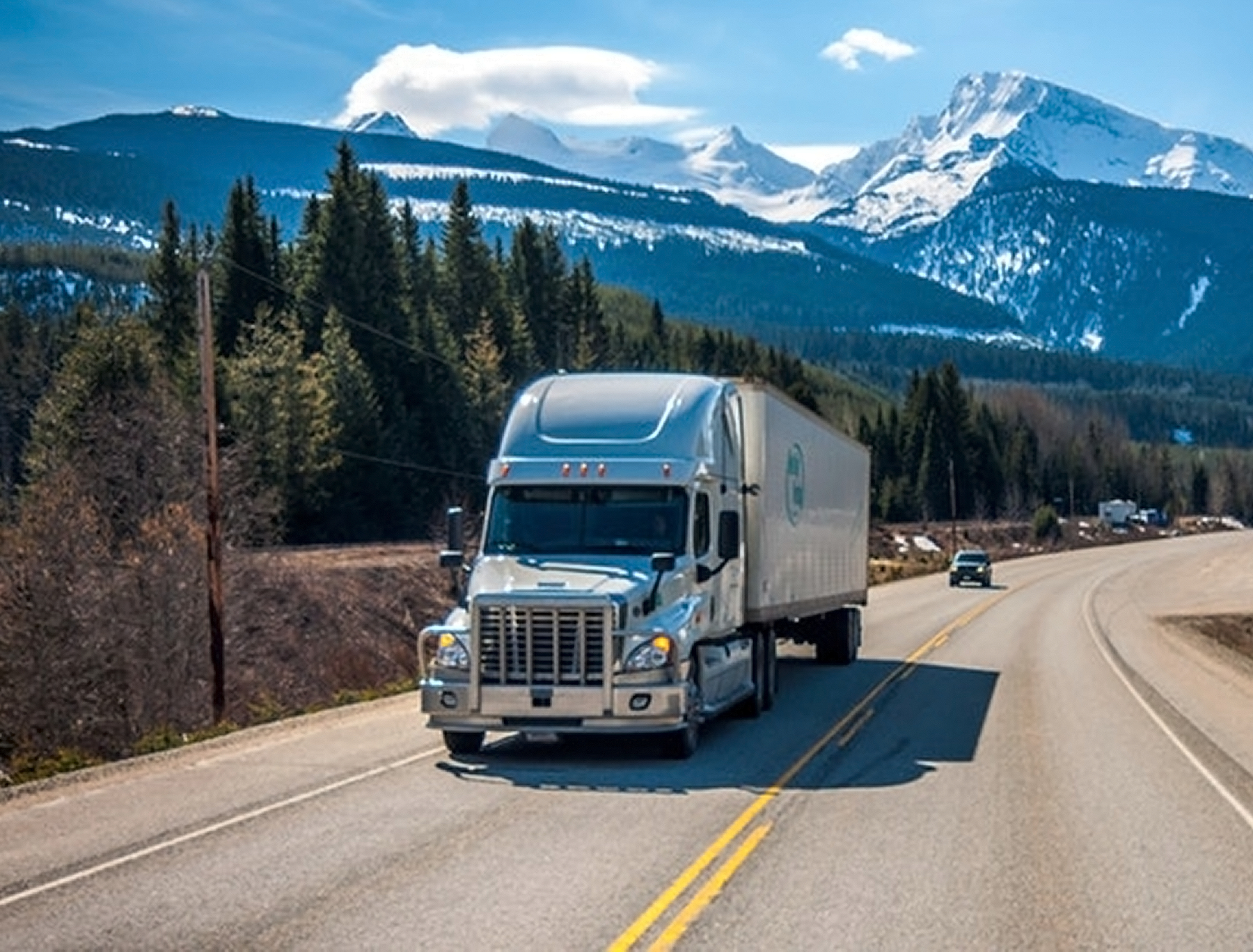 Semitruck in The Mountains